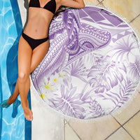 Polynesia Humpback Whale Beach Blanket Tropical Plumeria Lavender LT7 - Polynesian Pride