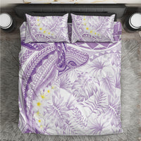 Polynesia Humpback Whale Bedding Set Tropical Plumeria Lavender LT7 Lavender - Polynesian Pride
