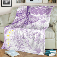 Polynesia Humpback Whale Blanket Tropical Plumeria Lavender LT7 - Polynesian Pride