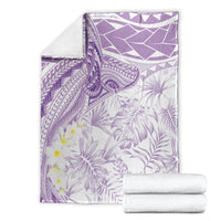 Polynesia Humpback Whale Blanket Tropical Plumeria Lavender LT7 - Polynesian Pride