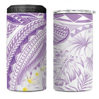 Polynesia Humpback Whale 4 in 1 Can Cooler Tumbler Tropical Plumeria Lavender LT7 One Size: 16 oz Purple - Polynesian Pride