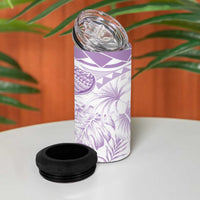 Polynesia Humpback Whale 4 in 1 Can Cooler Tumbler Tropical Plumeria Lavender LT7 - Polynesian Pride