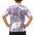 Polynesia Humpback Whale Family Matching Long Sleeve Bodycon Dress and Hawaiian Shirt Tropical Plumeria Lavender