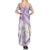 Polynesia Humpback Whale Family Matching Summer Maxi Dress and Hawaiian Shirt Tropical Plumeria Lavender