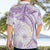 Polynesia Humpback Whale Hawaiian Shirt Tropical Plumeria Lavender