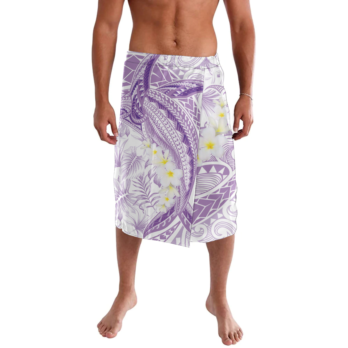 Polynesia Humpback Whale Lavalava Tropical Plumeria Lavender LT7 Lavender - Polynesian Pride