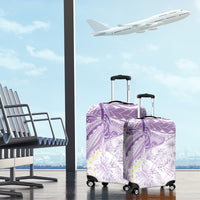 Polynesia Humpback Whale Luggage Cover Tropical Plumeria Lavender LT7 - Polynesian Pride