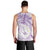 Polynesia Humpback Whale Men Tank Top Tropical Plumeria Lavender