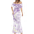 Polynesia Humpback Whale Mermaid Dress Tropical Plumeria Lavender