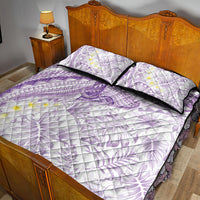 Polynesia Humpback Whale Quilt Bed Set Tropical Plumeria Lavender LT7 - Polynesian Pride