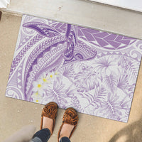 Polynesia Humpback Whale Rubber Doormat Tropical Plumeria Lavender LT7 - Polynesian Pride