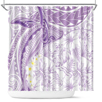 Polynesia Humpback Whale Shower Curtain Tropical Plumeria Lavender LT7 Lavender - Polynesian Pride