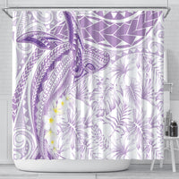 Polynesia Humpback Whale Shower Curtain Tropical Plumeria Lavender LT7 - Polynesian Pride