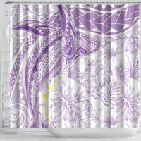 Polynesia Humpback Whale Shower Curtain Tropical Plumeria Lavender LT7 - Polynesian Pride