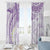 Polynesia Humpback Whale Window Curtain Tropical Plumeria Lavender