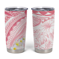 Polynesia Humpback Whale Tumbler Cup Tropical Plumeria Pink LT7 Pink - Polynesian Pride