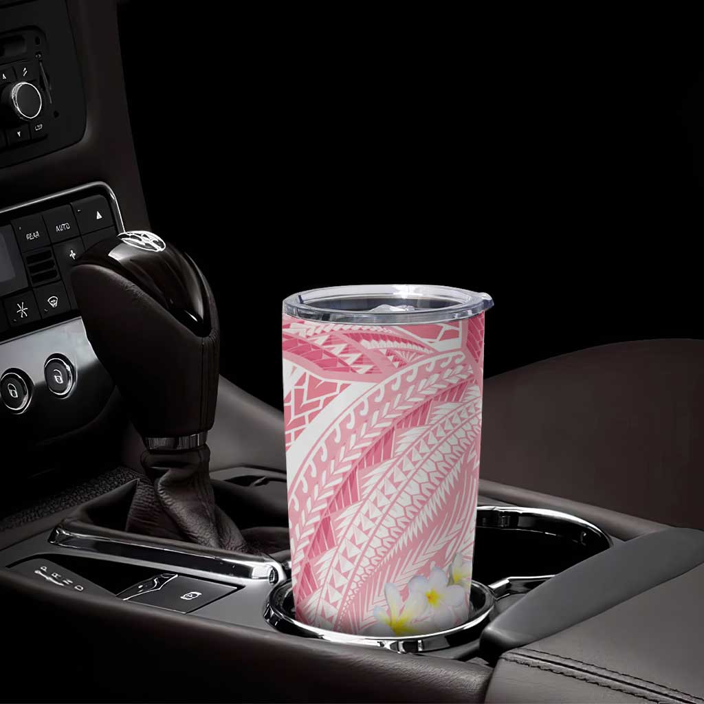 Polynesia Humpback Whale Tumbler Cup Tropical Plumeria Pink LT7 - Polynesian Pride