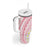 Polynesia Humpback Whale Tumbler With Handle Tropical Plumeria Pink