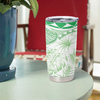 Polynesia Humpback Whale Tumbler Cup Tropical Plumeria Emerald LT7 - Polynesian Pride