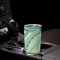 Polynesia Humpback Whale Tumbler Cup Tropical Plumeria Emerald LT7 - Polynesian Pride