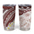 Polynesia Humpback Whale Tumbler Cup Tropical Plumeria Oxblood