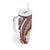 Polynesia Humpback Whale Tumbler With Handle Tropical Plumeria Oxblood