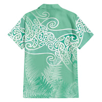 Aotearoa Maori Koru Curves Hawaiian Shirt Silver Ferns - Mint LT7 - Polynesian Pride