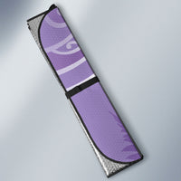 Aotearoa Maori Koru Curves Auto Sun Shade Silver Ferns - Amethyst LT7 - Polynesian Pride