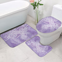 Aotearoa Maori Koru Curves Bathroom Set Silver Ferns - Amethyst LT7 - Polynesian Pride