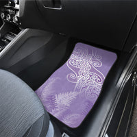 Aotearoa Maori Koru Curves Car Mats Silver Ferns - Amethyst LT7 - Polynesian Pride