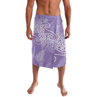 Aotearoa Maori Koru Curves Lavalava Silver Ferns - Amethyst LT7 Purple - Polynesian Pride