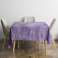 Aotearoa Maori Koru Curves Tablecloth Silver Ferns - Amethyst LT7 - Polynesian Pride