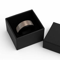 Aotearoa Maori Koru Curves Spinner Ring Silver Ferns - Mocha LT7 - Polynesian Pride