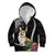 Personalised Polynesian Dog Kid Hoodie Corgi Mix Tropical Flowers LT7 Zip Hoodie Black - Polynesian Pride