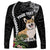 Personalised Polynesian Dog Long Sleeve Shirt Corgi Mix Tropical Flowers LT7 - Polynesian Pride