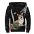 Personalised Polynesian Dog Sherpa Hoodie Corgi Mix Tropical Flowers LT7 - Polynesian Pride