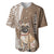 Personalised Polynesian Pacific Bulldog Baseball Jersey With Brown Hawaii Tribal Tattoo Patterns LT7 Brown - Polynesian Pride