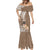 Personalised Polynesian Pacific Bulldog Mermaid Dress With Brown Hawaii Tribal Tattoo Patterns LT7 - Polynesian Pride