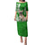 Personalised Polynesian Pacific Bulldog Puletasi With Emerald Hawaii Tribal Tattoo Patterns LT7 Long Dress Green - Polynesian Pride