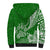 Personalised Polynesian Pacific Bulldog Sherpa Hoodie With Emerald Hawaii Tribal Tattoo Patterns LT7 - Polynesian Pride