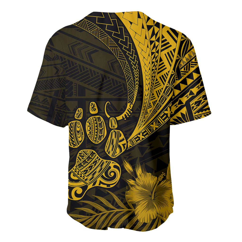 Personalised Polynesian Pacific Bulldog Baseball Jersey With Gold Hawa -  Polynesian Pride