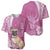 Personalised Polynesian Pacific Bulldog Baseball Jersey With Pink Hawaii Tribal Tattoo Patterns LT7 - Polynesian Pride