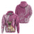 Custom Polynesian Pacific Bulldog Hoodie With Pink Hawaii Tribal Tattoo Patterns LT7 - Polynesian Pride