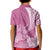 Personalised Polynesian Pacific Bulldog Kid Polo Shirt With Pink Hawaii Tribal Tattoo Patterns LT7 - Polynesian Pride