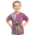 Personalised Polynesian Pacific Bulldog Kid T Shirt With Pink Hawaii Tribal Tattoo Patterns LT7 Pink - Polynesian Pride