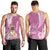 Personalised Polynesian Pacific Bulldog Men Tank Top With Pink Hawaii Tribal Tattoo Patterns LT7 - Polynesian Pride