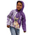 Personalised Polynesian Pacific Bulldog Kid Hoodie With Violet Hawaii Tribal Tattoo Patterns LT7 - Polynesian Pride