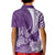 Personalised Polynesian Pacific Bulldog Kid Polo Shirt With Violet Hawaii Tribal Tattoo Patterns LT7 - Polynesian Pride