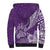 Personalised Polynesian Pacific Bulldog Sherpa Hoodie With Violet Hawaii Tribal Tattoo Patterns LT7 - Polynesian Pride