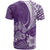 Custom Polynesian Pacific Bulldog T Shirt With Violet Hawaii Tribal Tattoo Patterns LT7 - Polynesian Pride